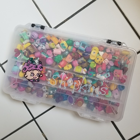 200+ Shopkins Random Pieces with Case - Picture 1 of 2